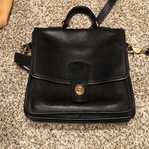 Black Leather Coach Crossbody
